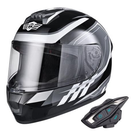Ahr Dot Motorcycle Helmet Bluetooth 52 Headset Intercom Full Face