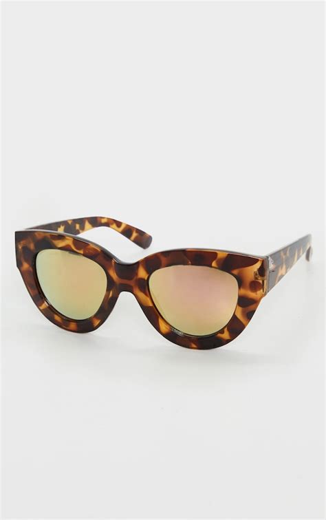 Tortoise Oversized Tinted Sunglasses Prettylittlething