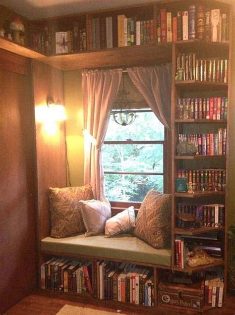 36 Fabulous Home Libraries Showcasing Window Seats Home Library Rooms