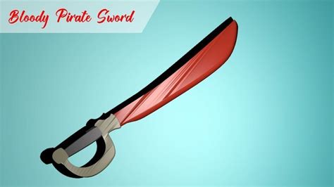 3d Printable Model Bloody Pirate Sword Cgtrader