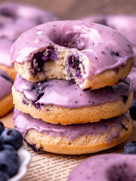 Baked Blueberry Cake Donuts In Bloom Bakery