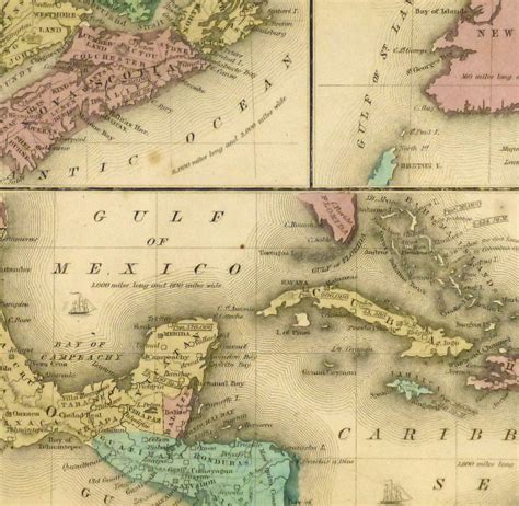 Map Of West Indies And Islands 1844 Original Art Antique Maps And Prints