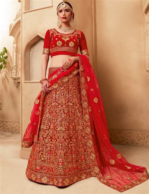 Royal Bride Heavy Work Red Lehenga Choli Lehengas Designer Collection