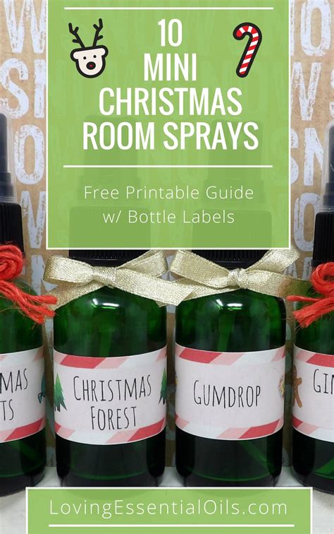 10 Mini Christmas Room Sprays Free Essential Oil Recipe Guide