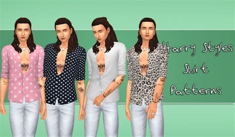 Harry Styles Shirts By Xdeadgirlwalking At Simsworkshop Sims 4 Updates