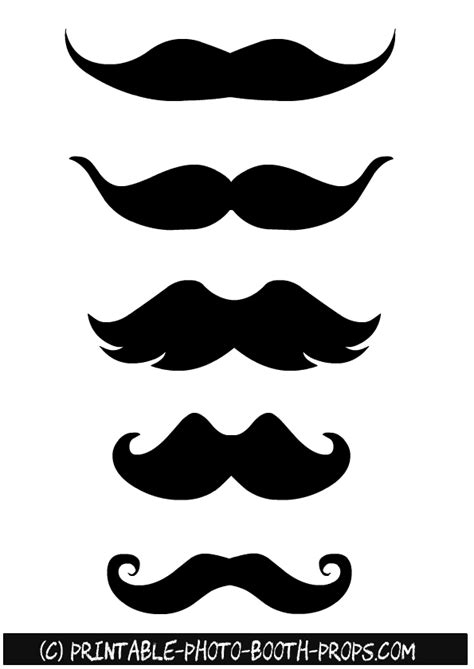 Free Printable Moustaches Photo Booth Props