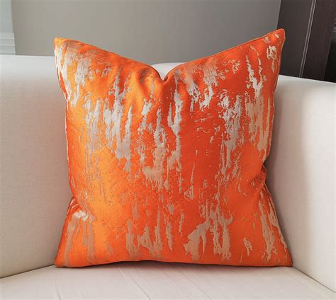 Luxury Interior Design Pillow Covers, Burnt Orange Throw Pillow Covers