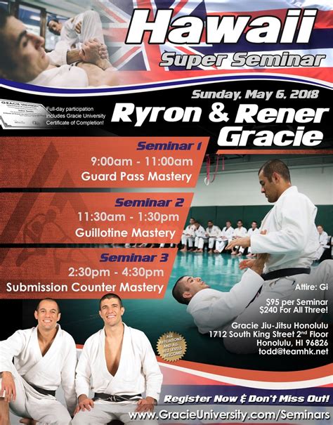Ryron And Rener Gracie Hawaii Super Seminar Relson Gracie Jiu Jitsu