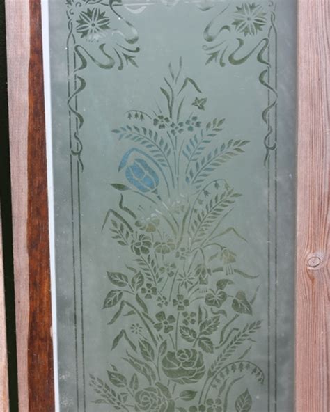 Vintage etched glass- English Salvage