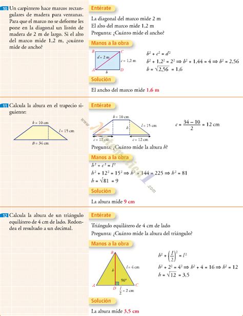 El Teorema De Pitagoras Ejemplos Y Ejercicios Resueltos Pdf