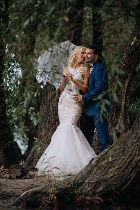 Free Picture Bride Groom Just Married Fashion Glamour Forest