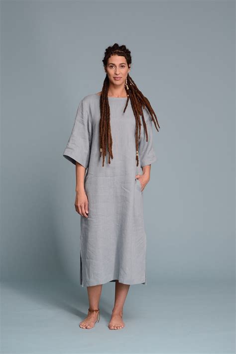 Loose Fitting Linen Dress Summer Linen Dresses Shantima