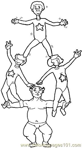 Coloring Pages Acrobat Coloring Page 01 (Sports > Others) free