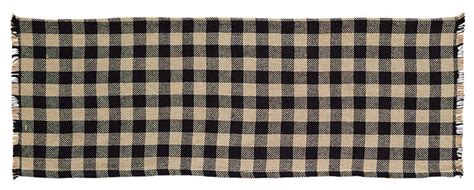 Burlap Black Check Tablerunner By Victorian Heart The Weed Patch