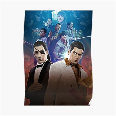 Yakuza 0 Poster Poster By Assassinhedgie Redbubble