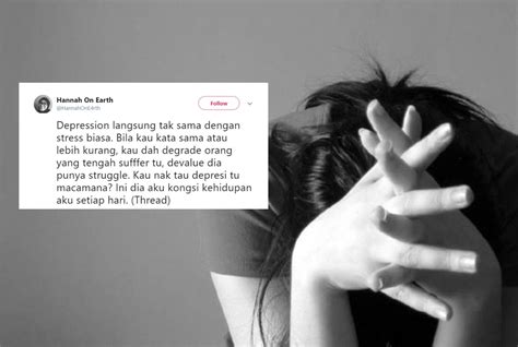 depression tak sama dengan stress gadis kongsi perihal masalah mental yang dialaminya