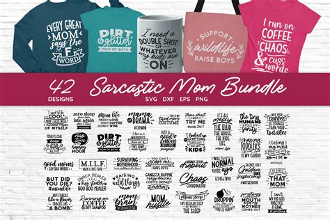 Sarcastic Mom Svg Bundle Funny Mom Svg Graphic By Peachycottoncandy