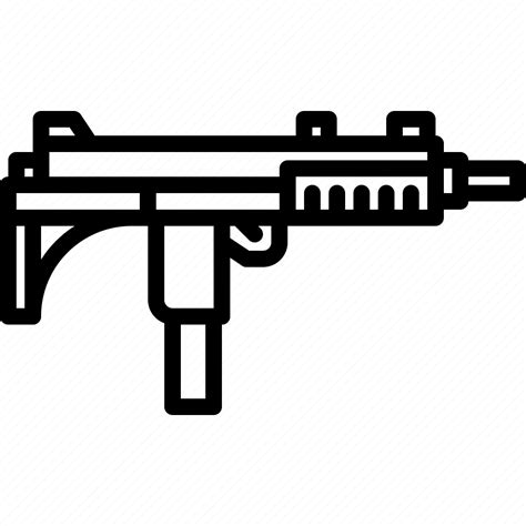 Uzi Gun Weapon Icon Download On Iconfinder On Iconfinder