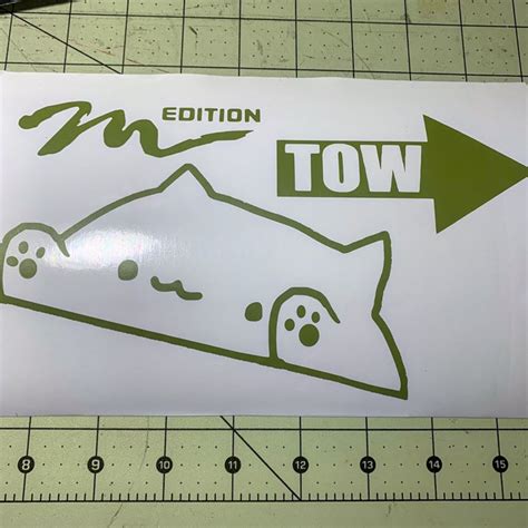 Bongo Cat Vinyl Decal Outline Car Stickers Can Do In Etsy