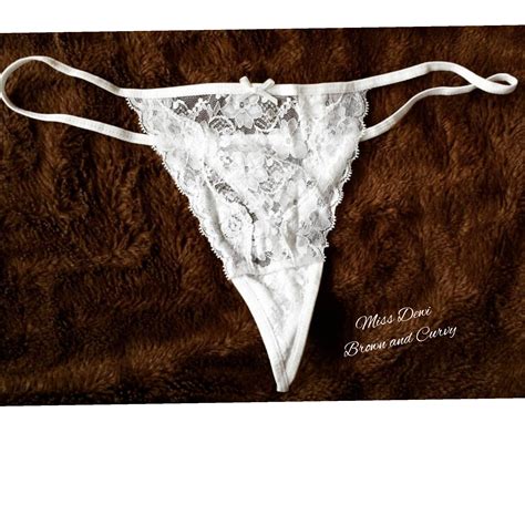 White Lace Thong Reserved Scented Pansy