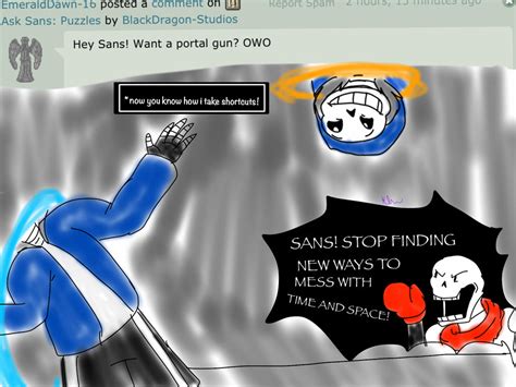 Ask Sans Thinking With Portals By Blackdragon Studios On Deviantart