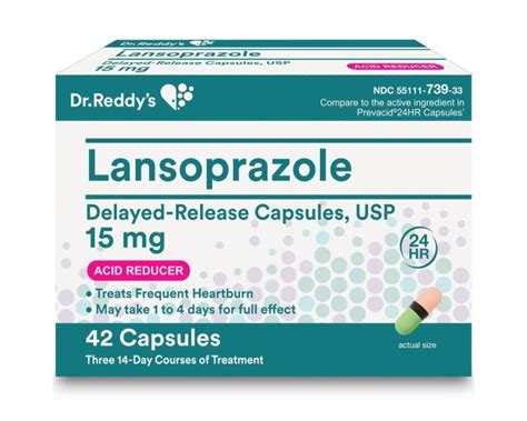 Lansoprazole Delayed Release Acid Reducer 15mg 42ct