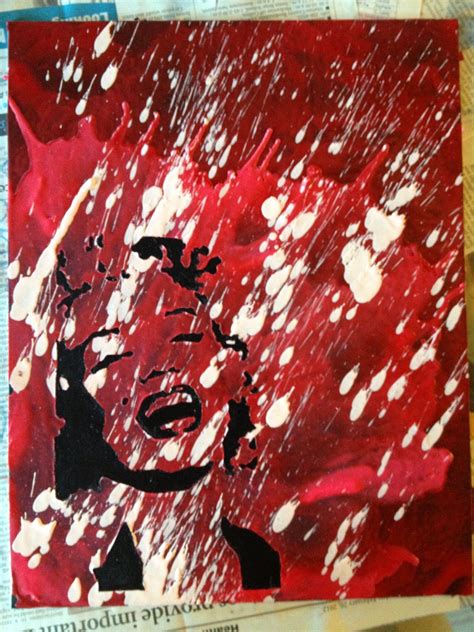 Melted Crayon Stencil Marilyn Monroe By Tyler Patterson Dibujos