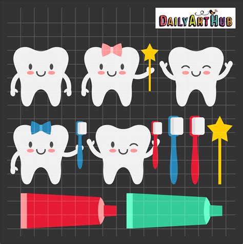 Happy Teeth Clip Art Set Daily Art Hub Free Clip Art Everyday