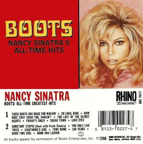 nancy sinatra boots nancy sinatra s all time hits nm 1986