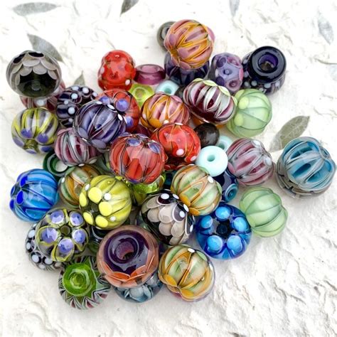 Glass Beads In Different Styles And Colors By Anu Luht Glass Beads Lampwork Glass Lampwork