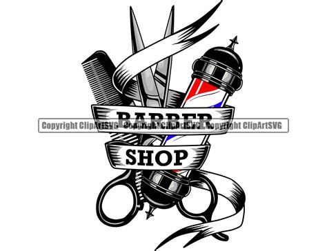 Barber Comb Scissors Barbershop Salon Pole Haircut Hair Cut Etsy