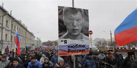 Thousands March In Memory Of Slain Russian Opposition Leader Nemtsov