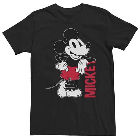 Big And Tall Disney Mickey Mouse Vintage Mickey Outline Tee