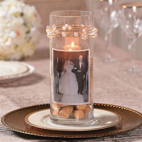 Celebrate your golden anniversary by gifting something that symbolizes all you've built together. Anniversary Photo Centerpiece Idea | 50th wedding ...