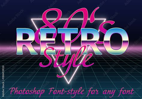 Classic 80s Retro Font Styles Stock Template Adobe Stock
