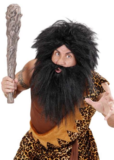 Black Caveman Wig And Beard