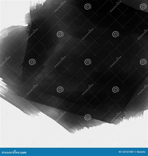 Hand Painted Black Watercolor Texture Background Stock Vector
