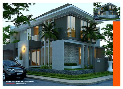 Desain rumah mewah 2 lantai ini mengusung gaya mediterania, yaitu konsep rumah modern nan elegan tapi klasik. Desain Rumah Minimalis-Kavling Sudut/Hook