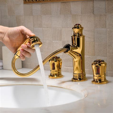 Find single handle bathroom sink faucets by chicago faucets, graff, danze, gerber, jaclo, symmons, elkay and more. Luxury Classic Widespread Pull-Out Spray Bathroom Sink ...