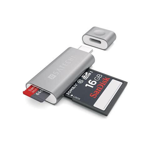 Sd, microsd, and compact flash. Satechi USB-C Micro / SD card reader of aluminum - Macbook - Lifestylestore.se