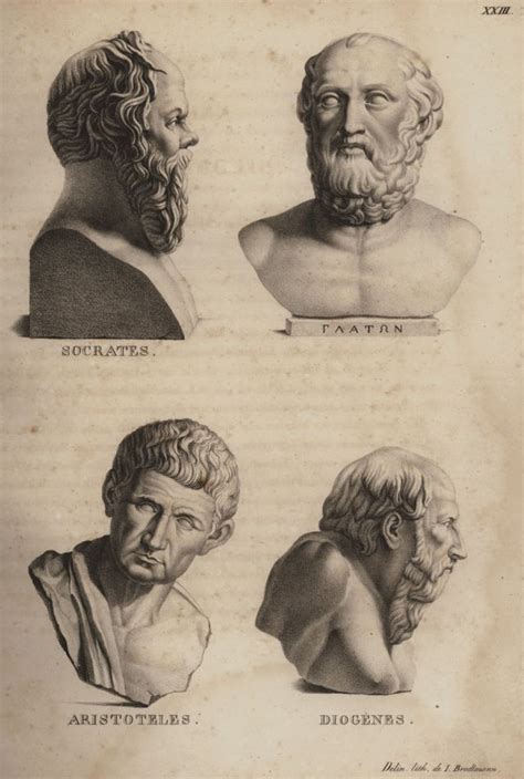 Busts Of Socrates Plato Aristotle And Diogenes The Cynic Horner