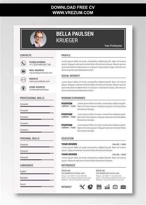 Create job winning resumes using our professional resume examples ✍️ detailed resume writing guide for each job ✓ resume samples for inspiration! (EDITABLE) - FREE CV Templates For Bank Job in 2020 | Cv ...