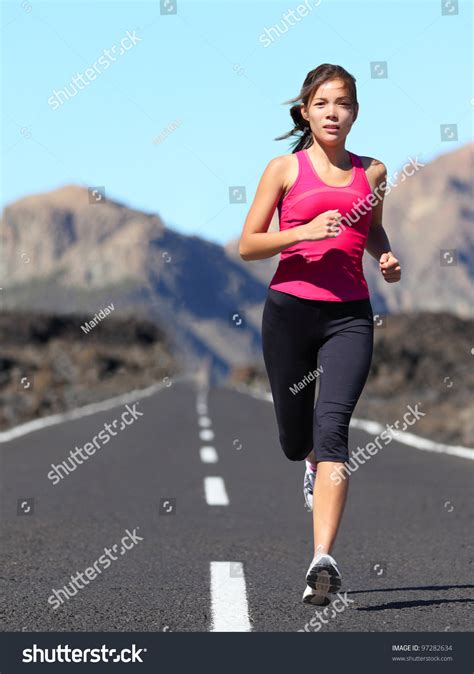 Jogging Woman Running Female Runner During Stock Photo