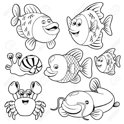 Water Animals Coloring Pages At Free Printable