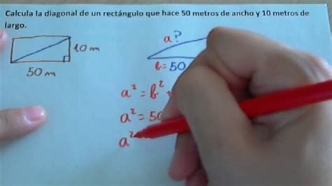 Calcular La Diagonal De Un Rectángulo O Cuadrado Y Problema De Calcular