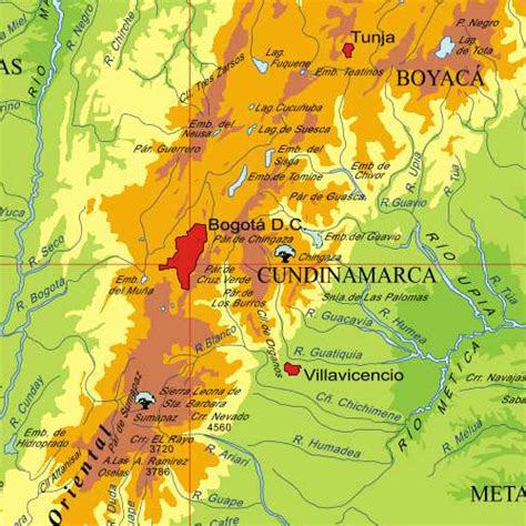 Mapa Fisico De Colombia