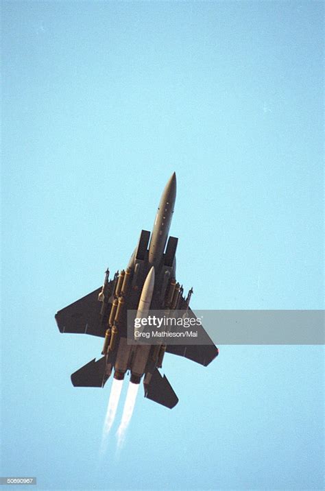 Air Force F 15 Loaded And Armed With Missiles Bombs And Long Range