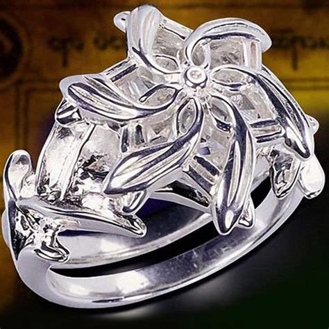Galadriels Ring Nenya Ring Elvish Rings Sterling Silver Ring Etsy Uk