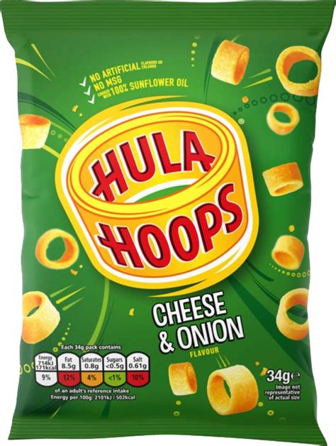 Kp Hula Hoops Cheese And Onion 34g 12oz X 32 Food Ireland Wholesale