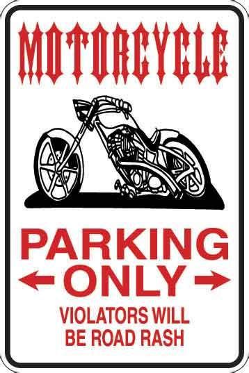 Motorcycle Parking Only Sign Decal